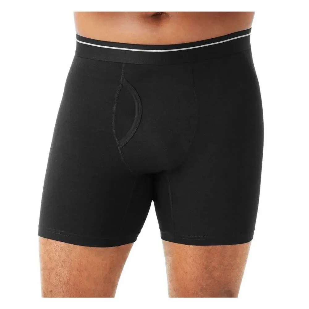 Member's Mark Men's 5-Pack Cotton Stretch Boxer Brief Size Small,‎ Black
